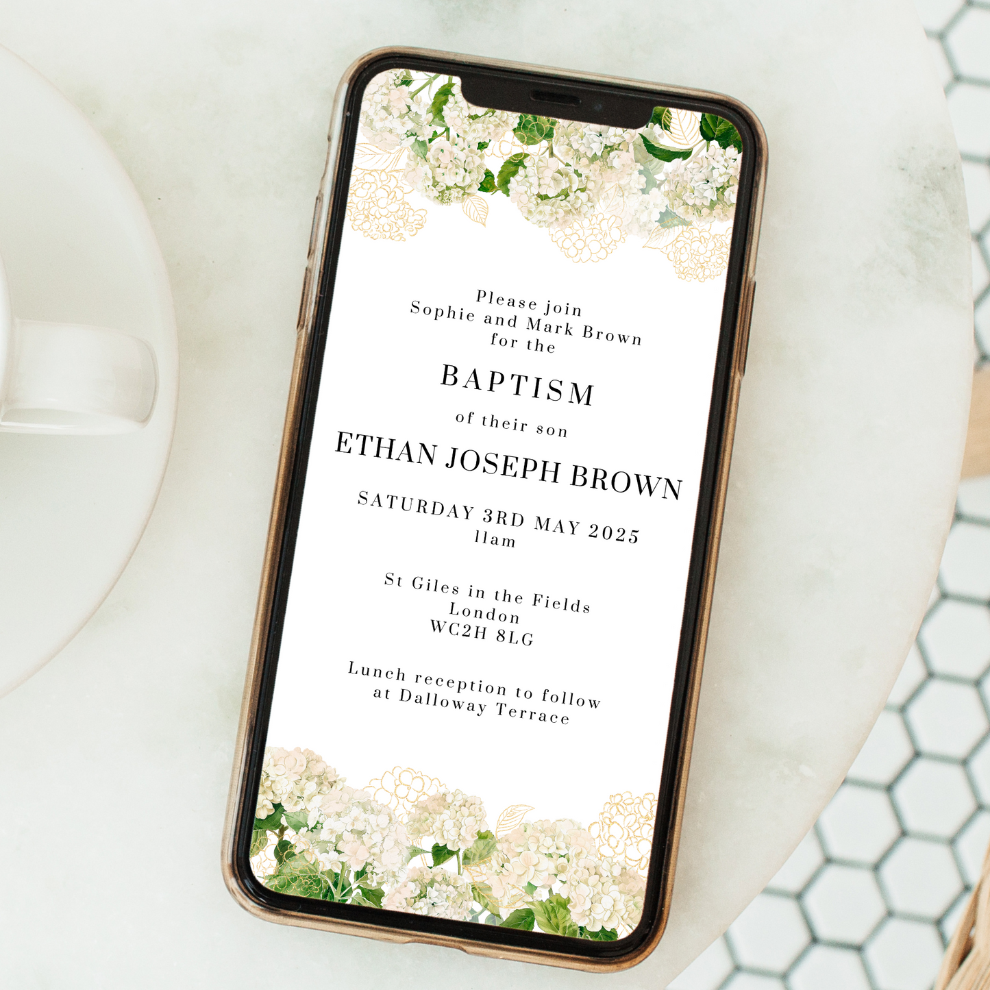 Digital Baptism Invitation
