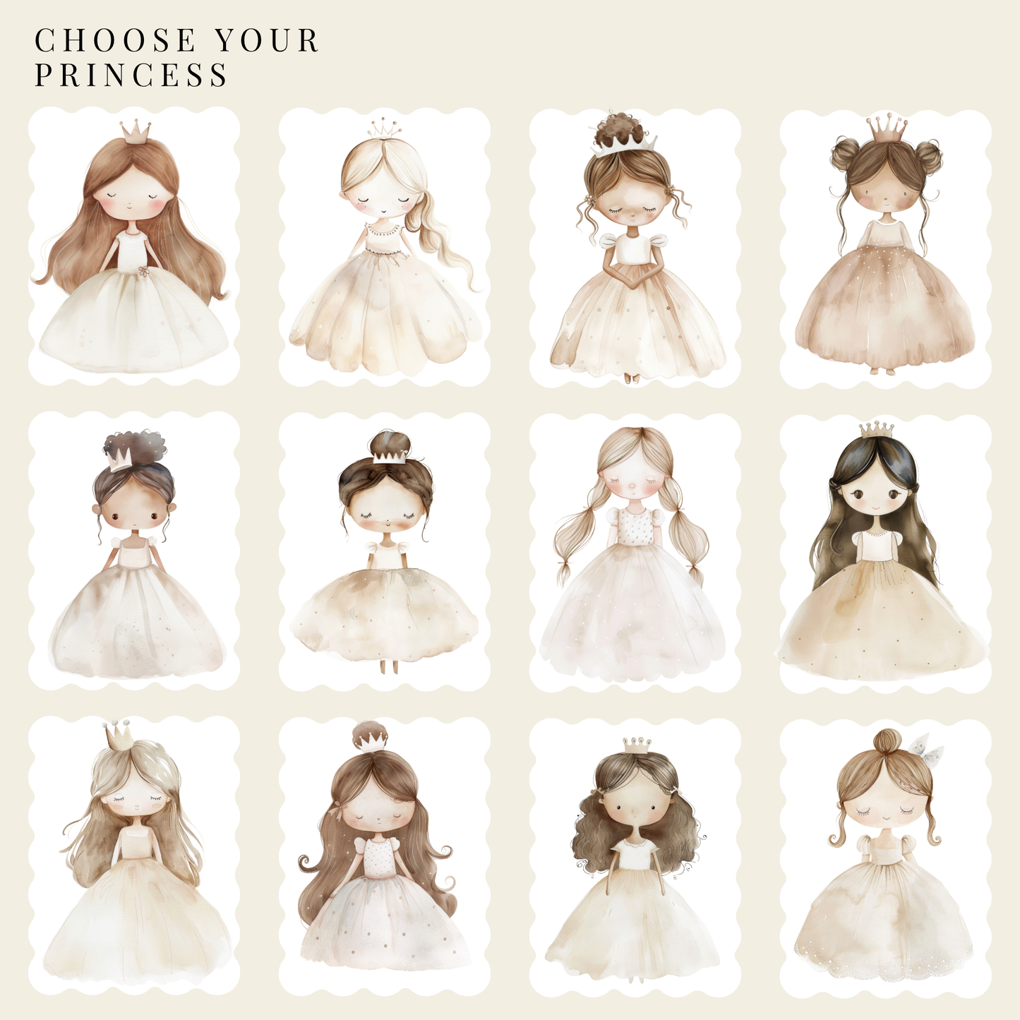Editable Princess Party Invitation - Custom Character