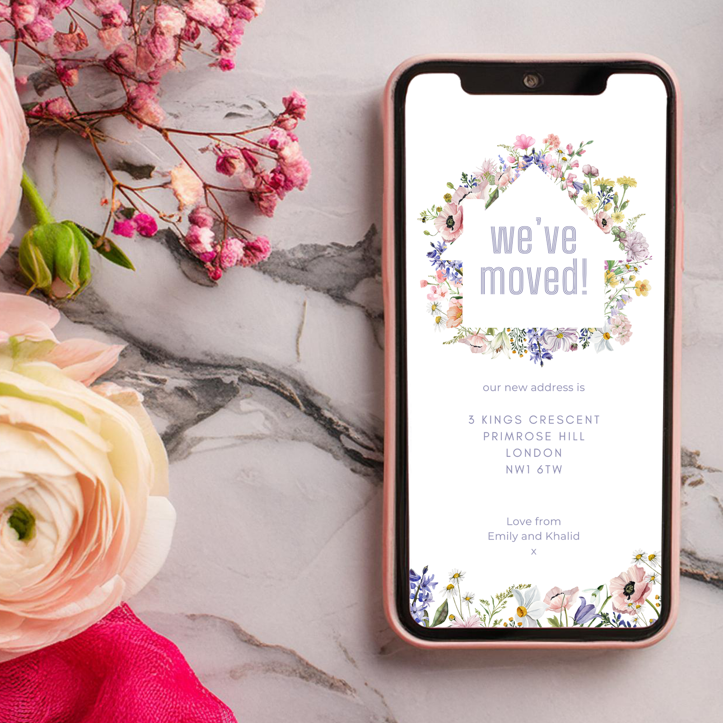 Editable House Move Announcement – Wildflower Design