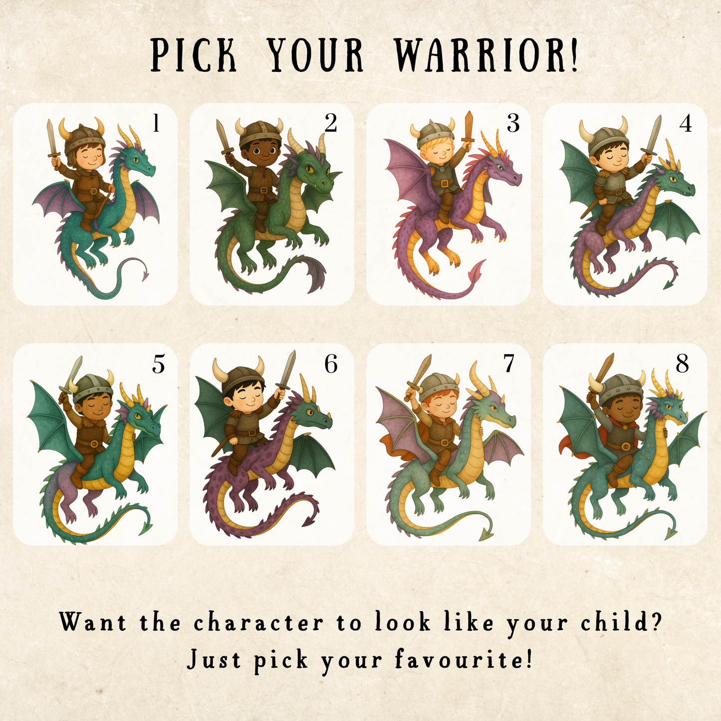 Editable Dragon Rider Birthday Invitation – Personalised Character