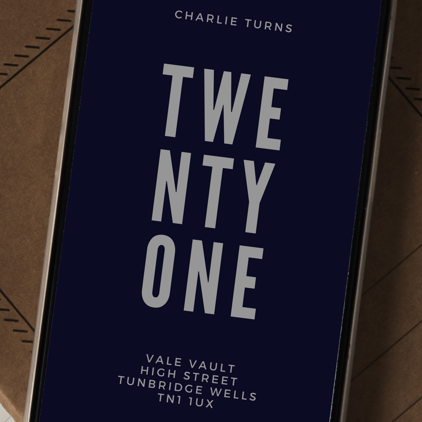 Editable 21st Birthday Invitation - Modern Design