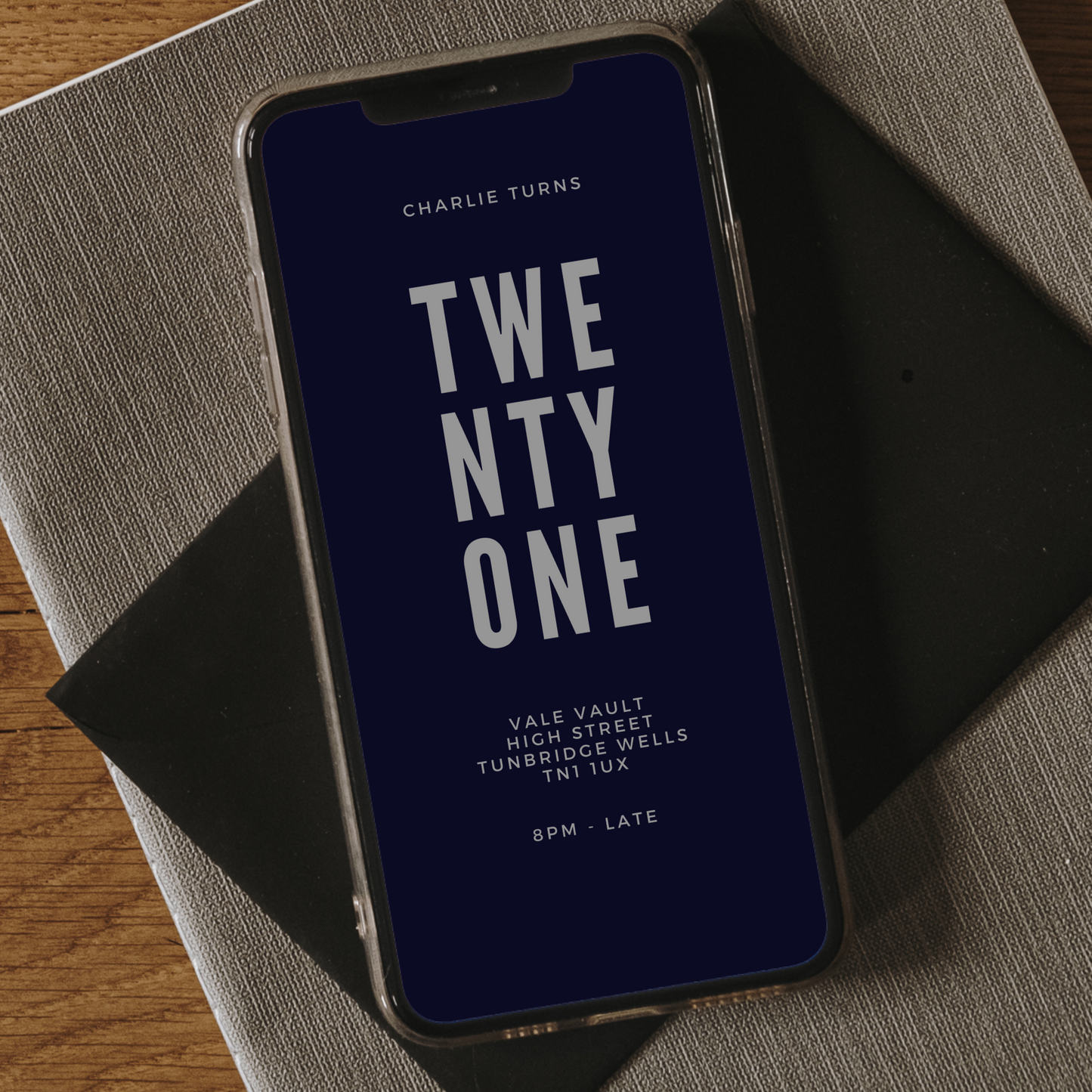 Editable 21st Birthday Invitation - Modern Design