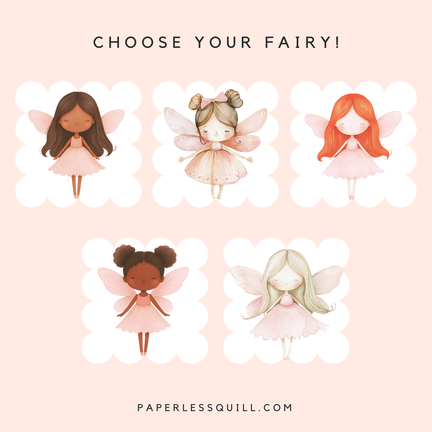 Editable Whimsical Fairy Birthday Invitation – Choose your Fairy!