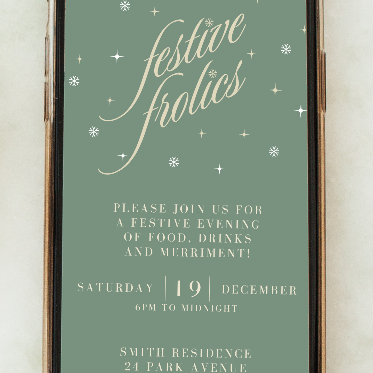 Digital Holiday Party Invitation