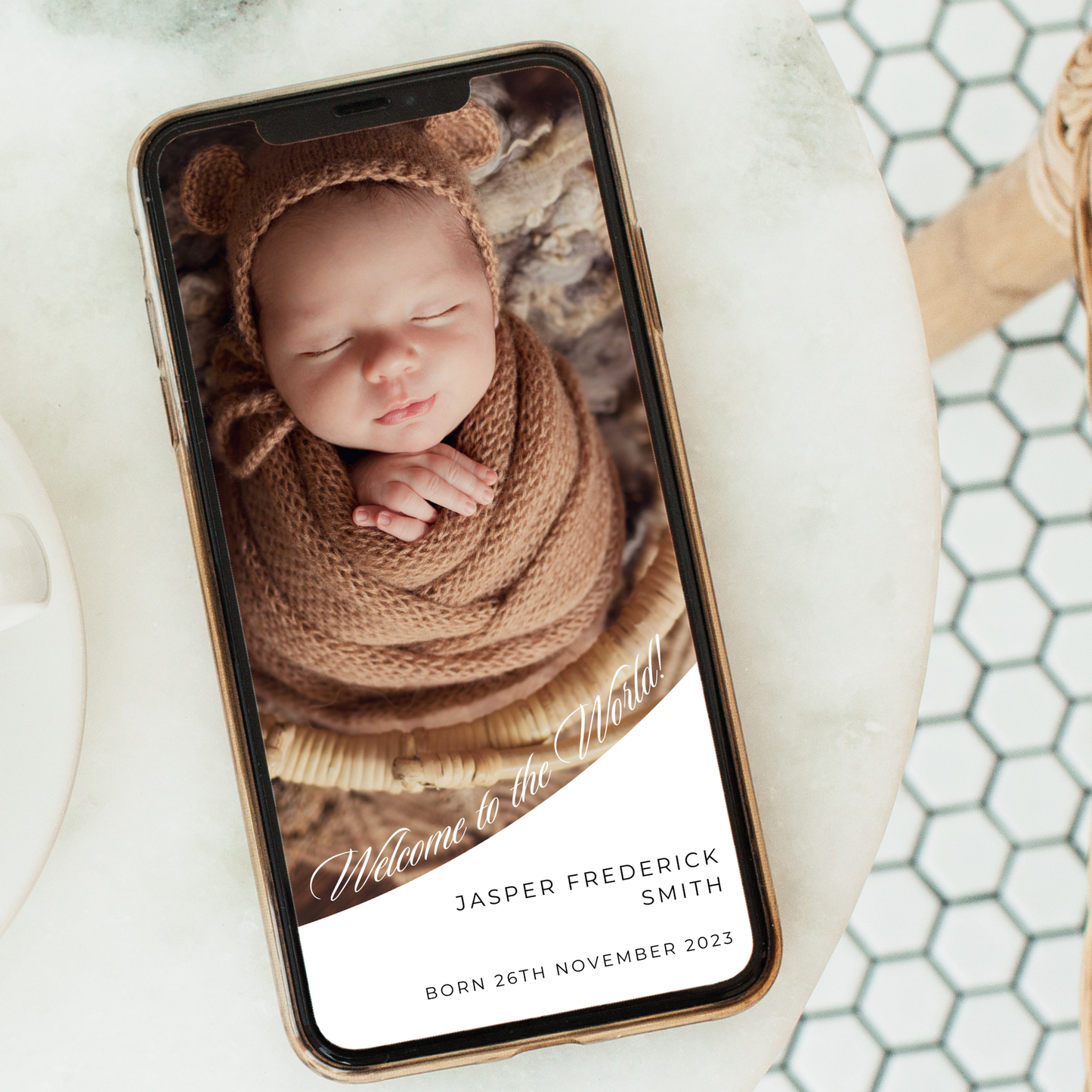 Digital New Baby Announcement