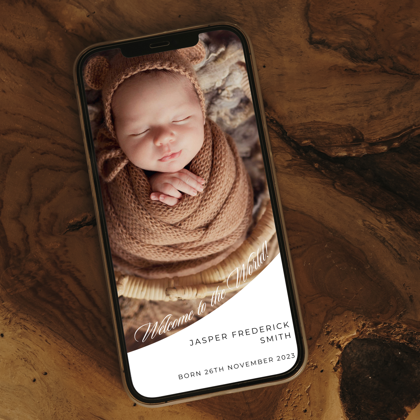 Digital New Baby Announcement