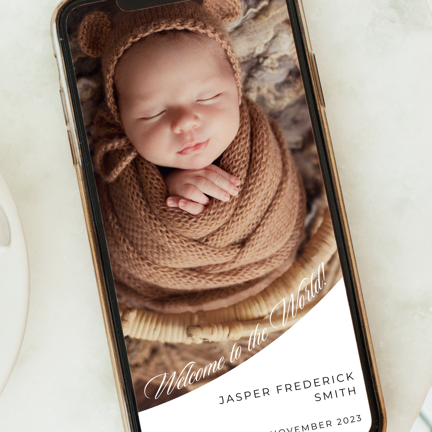 Digital New Baby Announcement