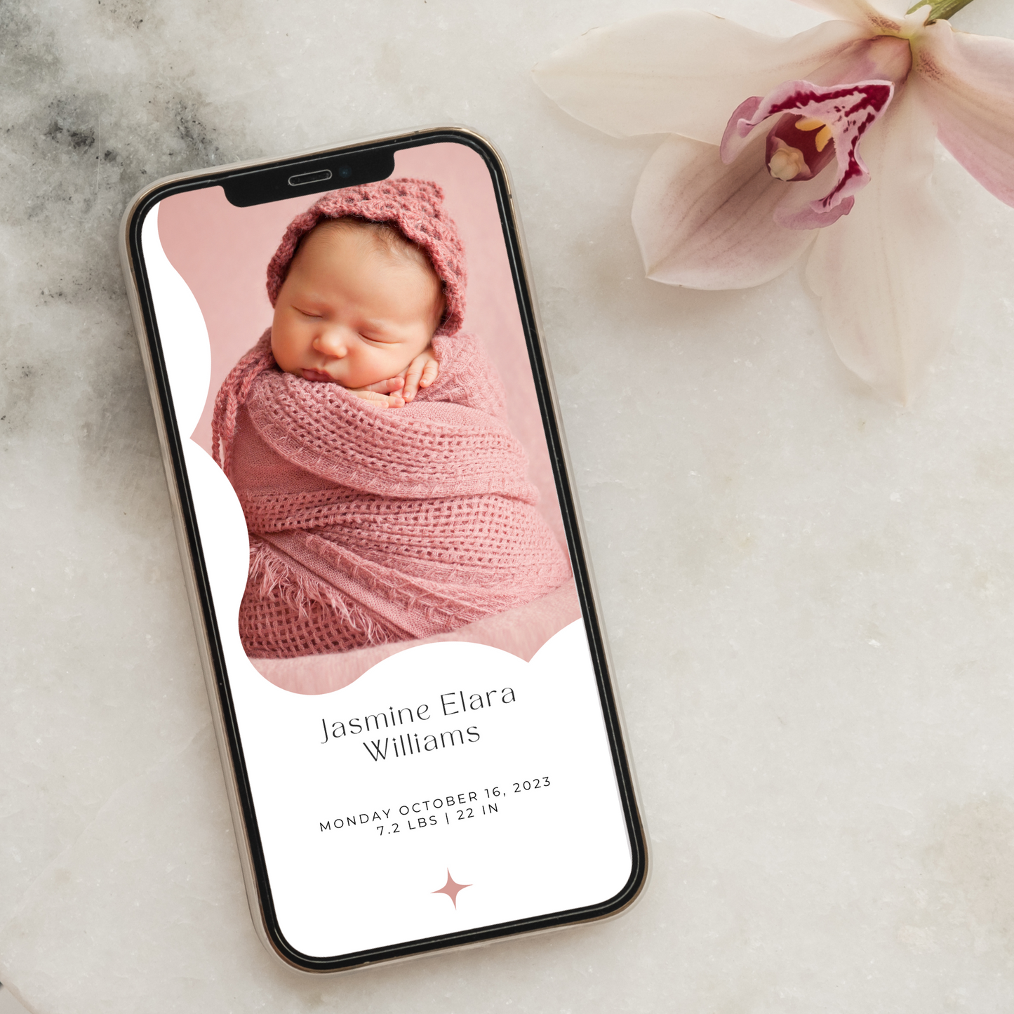 Digital New Baby Announcement