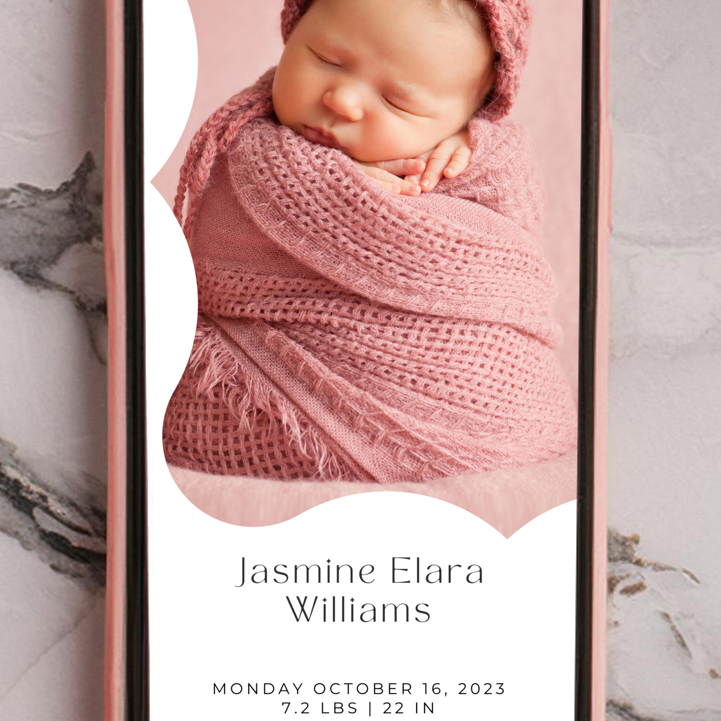 Digital New Baby Announcement