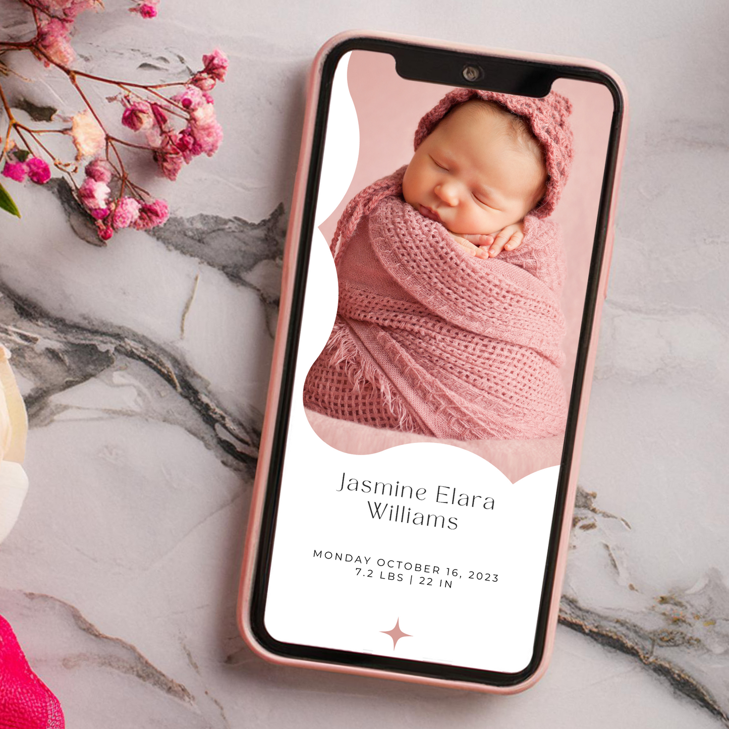 Digital New Baby Announcement