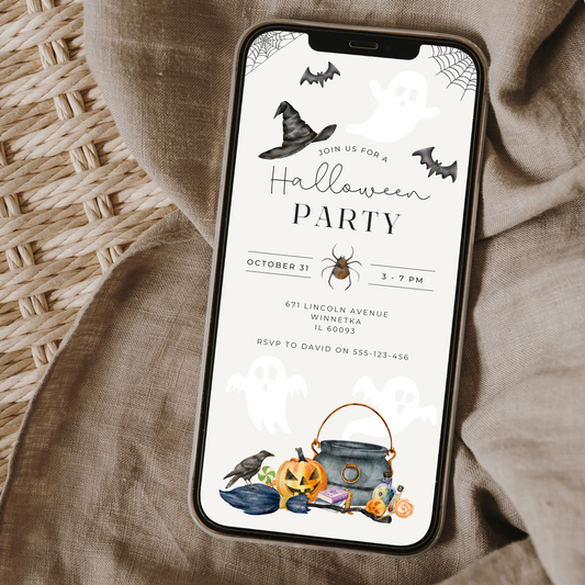 Digital Halloween Party Invitation