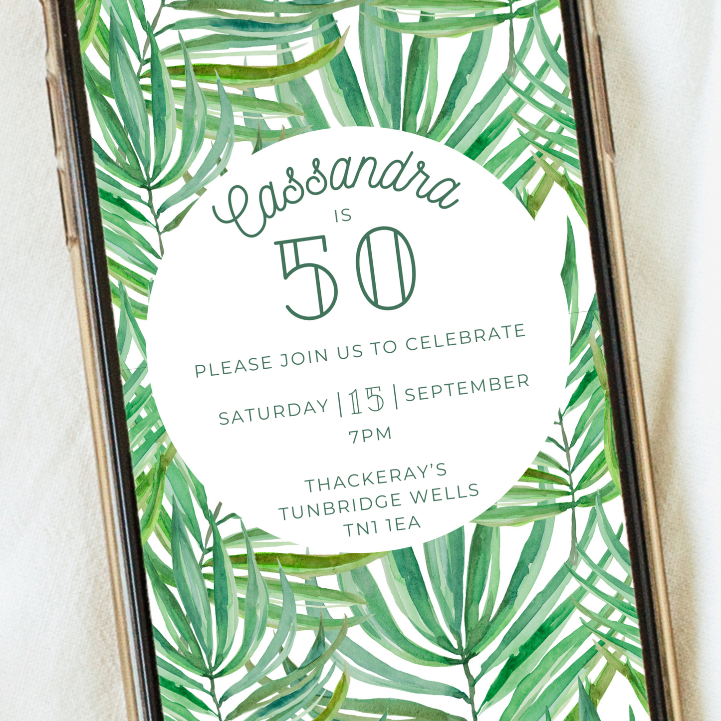 Digital Foliage Party Invitation