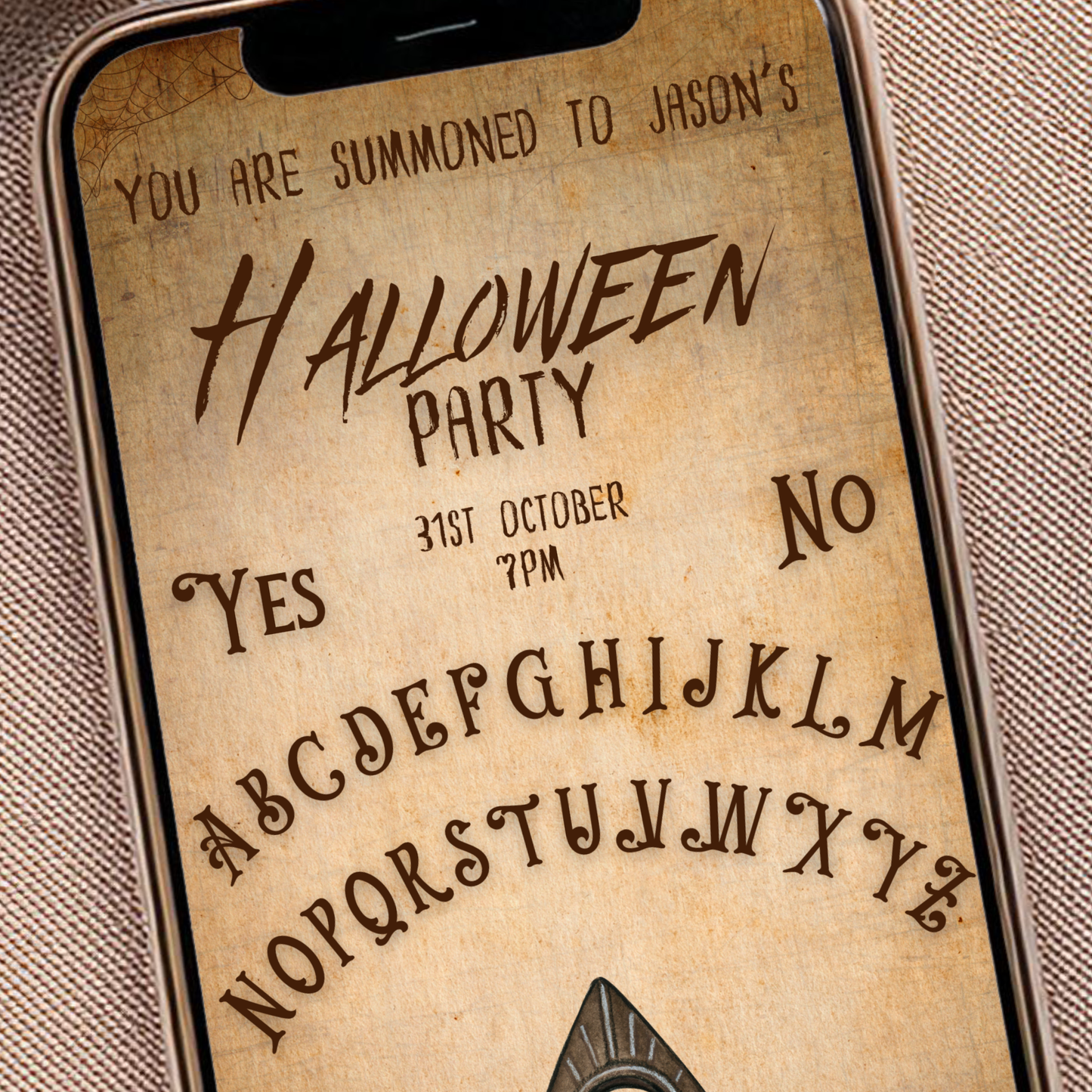 Animated Ouija Halloween Party Invitation