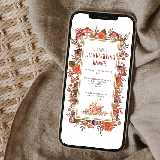 Digital Thanksgiving Invitation
