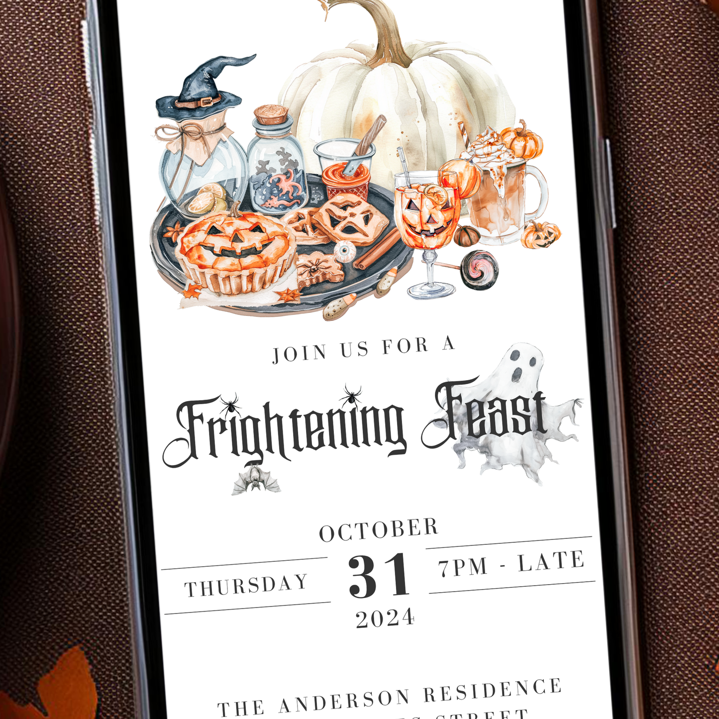 Digital Halloween Feast Party Invitation