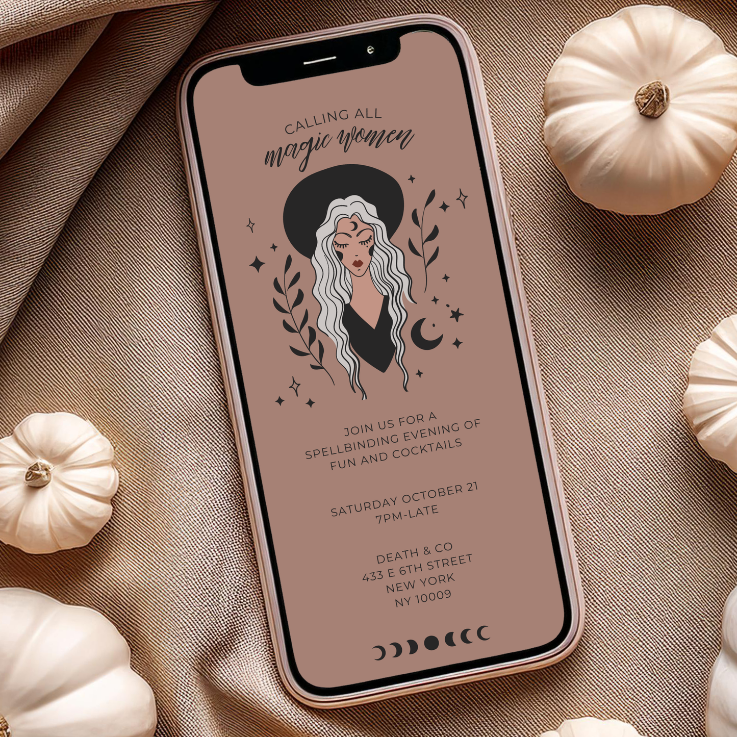 Digital Witch Party Invitation