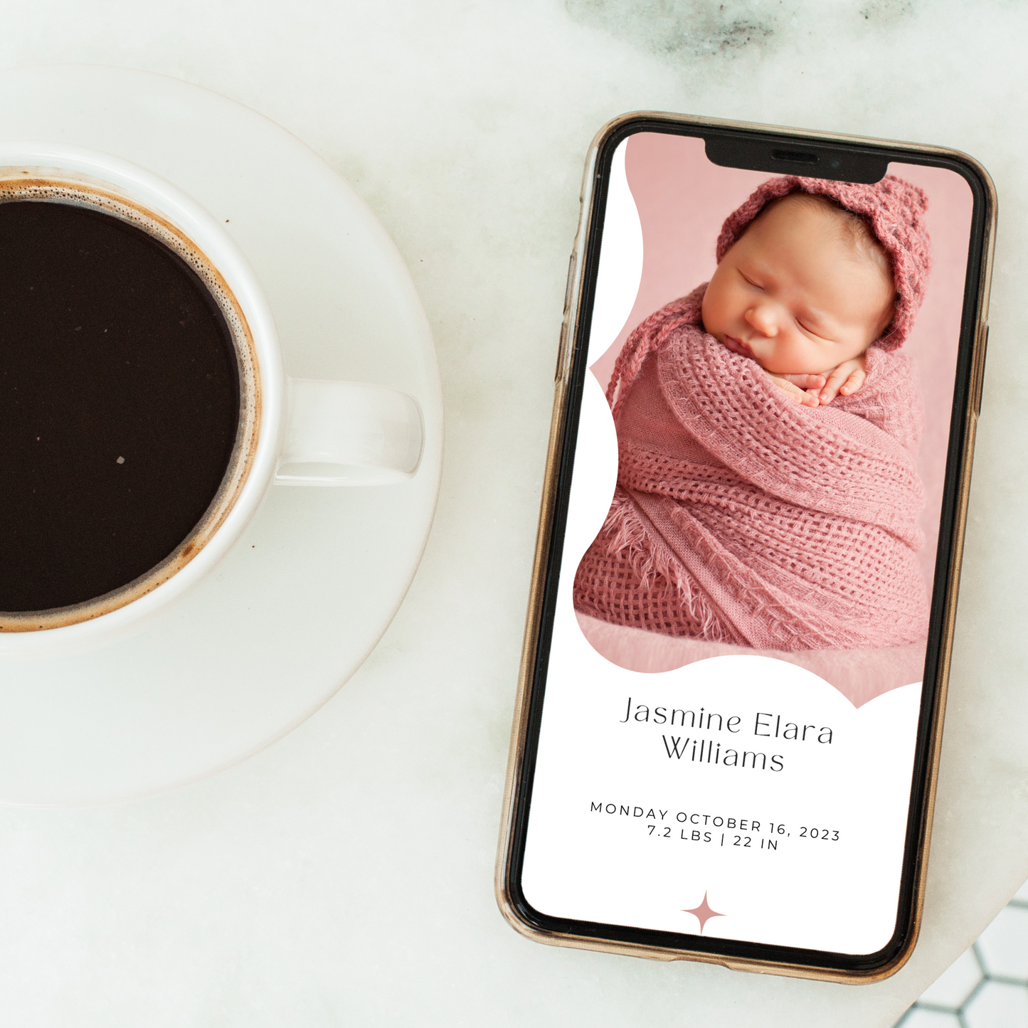 Digital New Baby Announcement