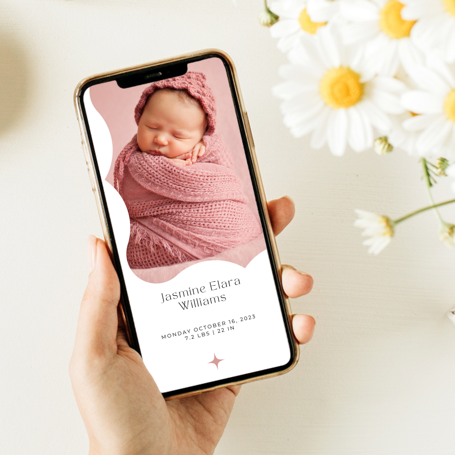 Digital New Baby Announcement