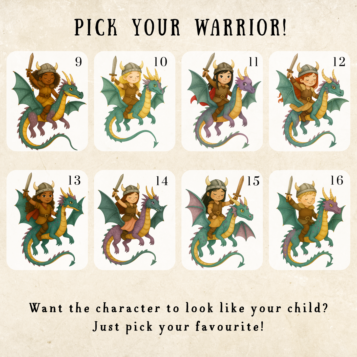 Editable Dragon Rider Birthday Invitation – Personalised Character