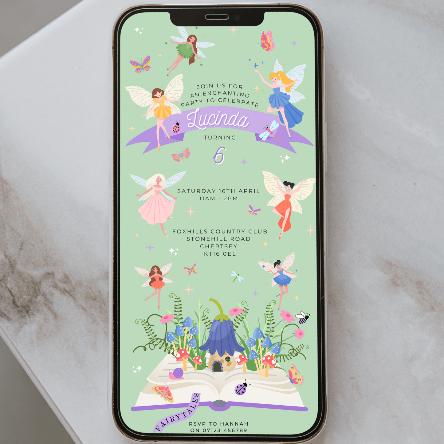 Digital Fairy Party Invitation