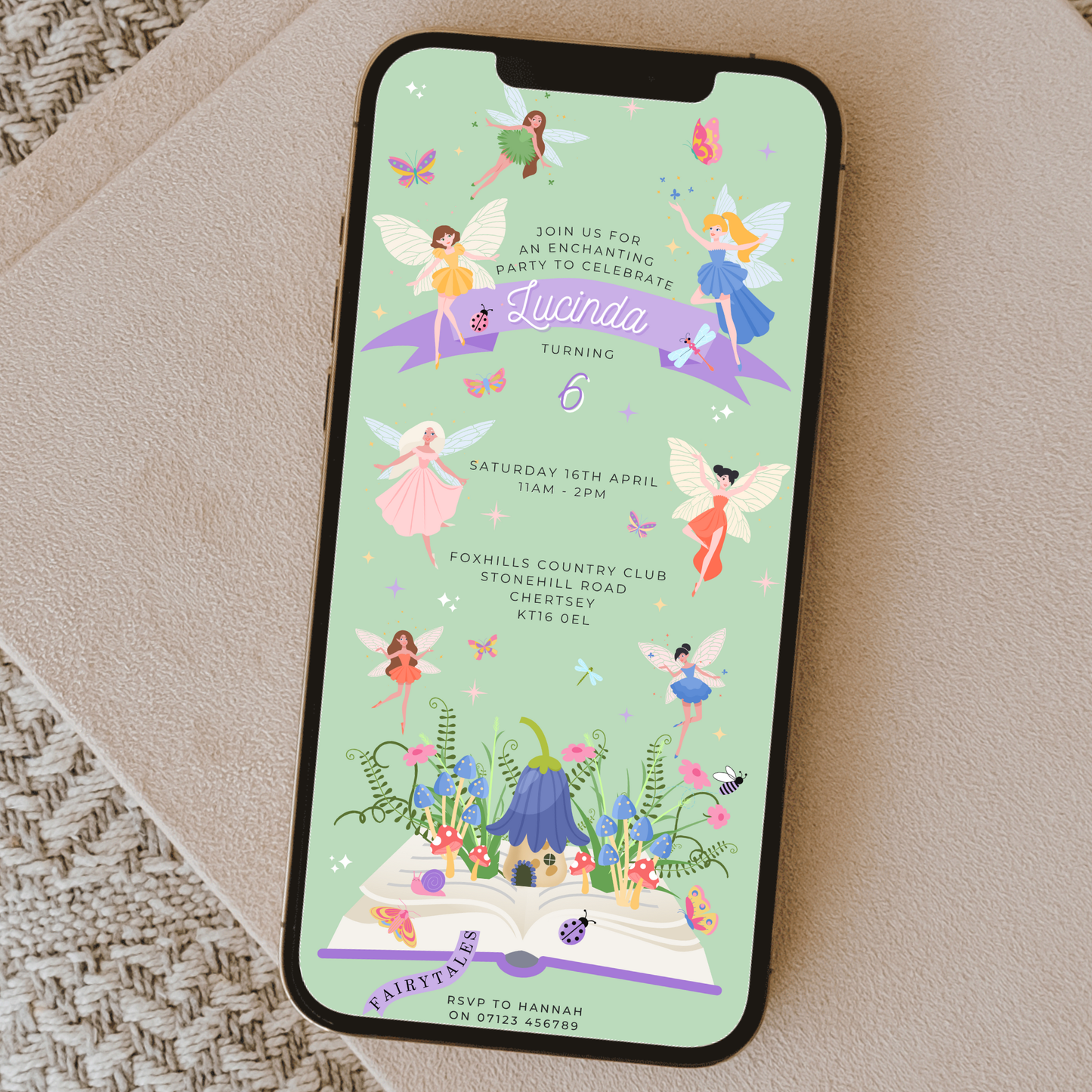 Digital Fairy Party Invitation