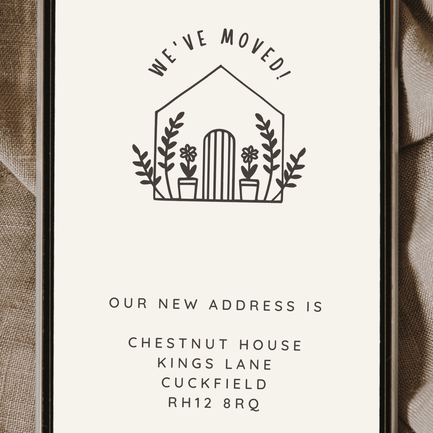 Digital New Address Announcement Card