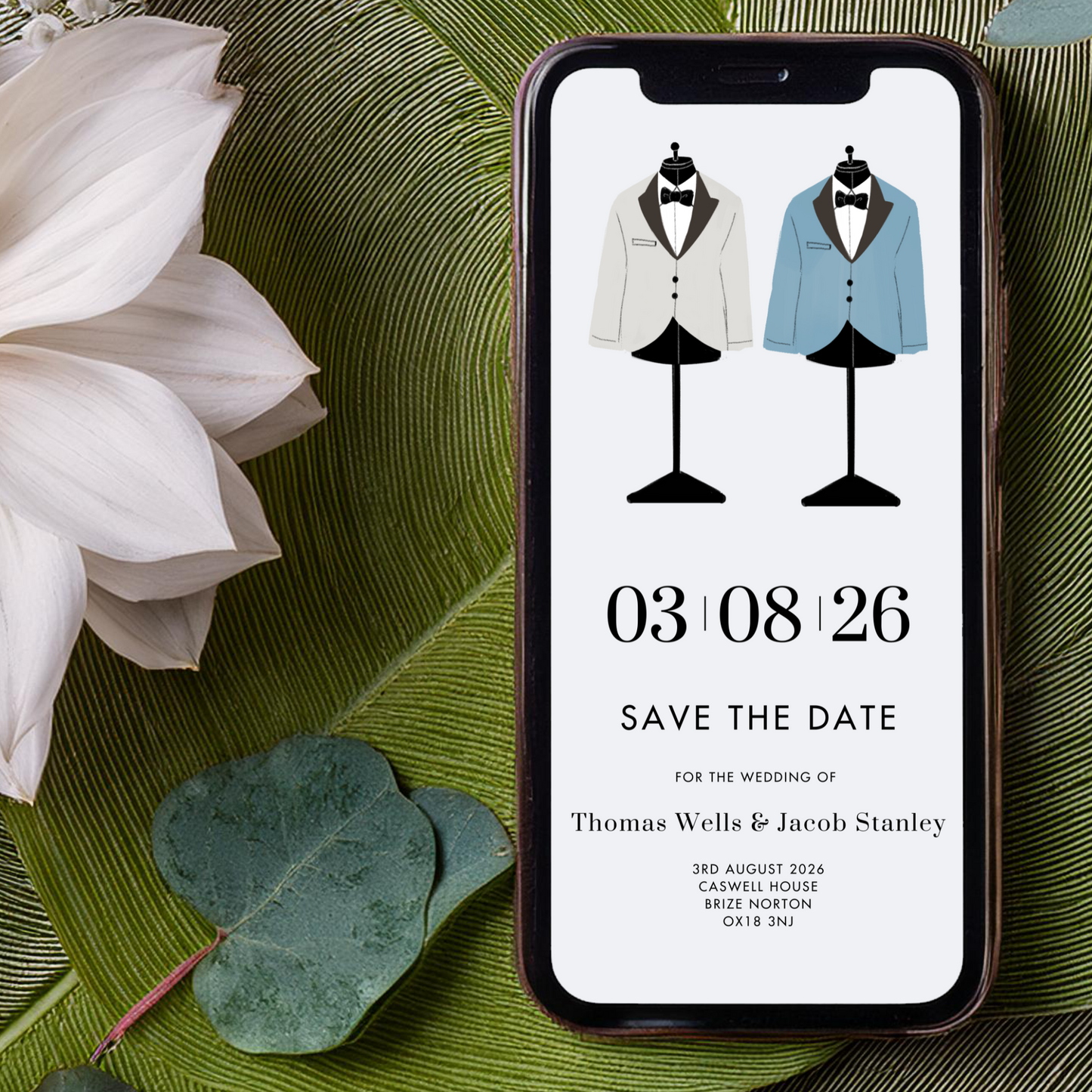 Digital His & His Save the Date