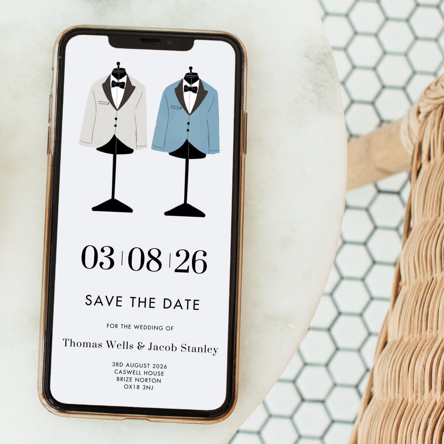 Digital His & His Save the Date