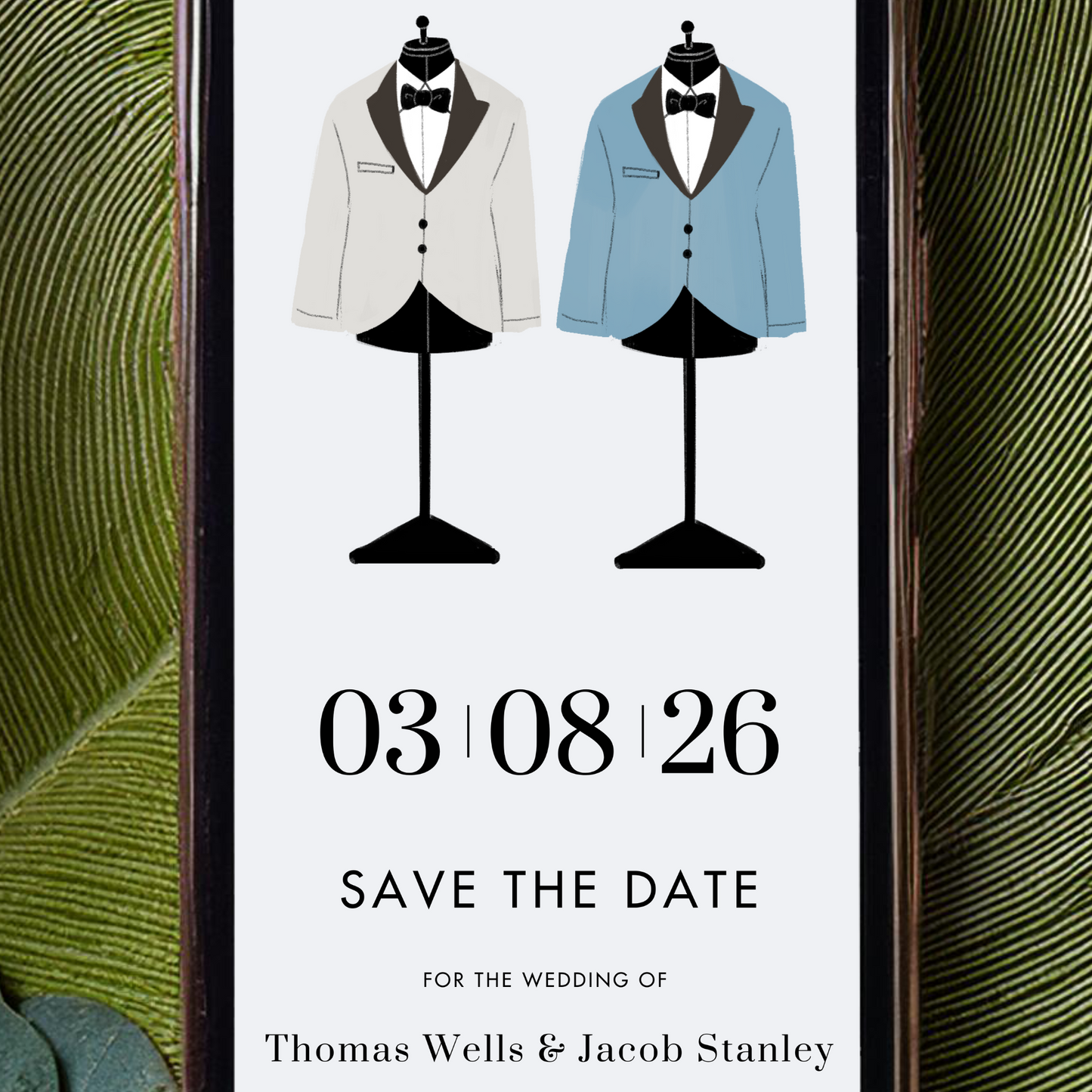 Digital His & His Save the Date