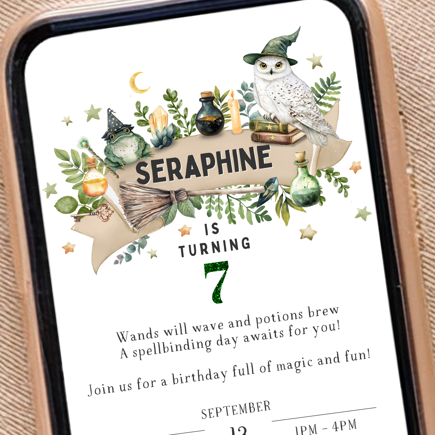 Editable Wizard Birthday Invitation – Choose your Spellcaster